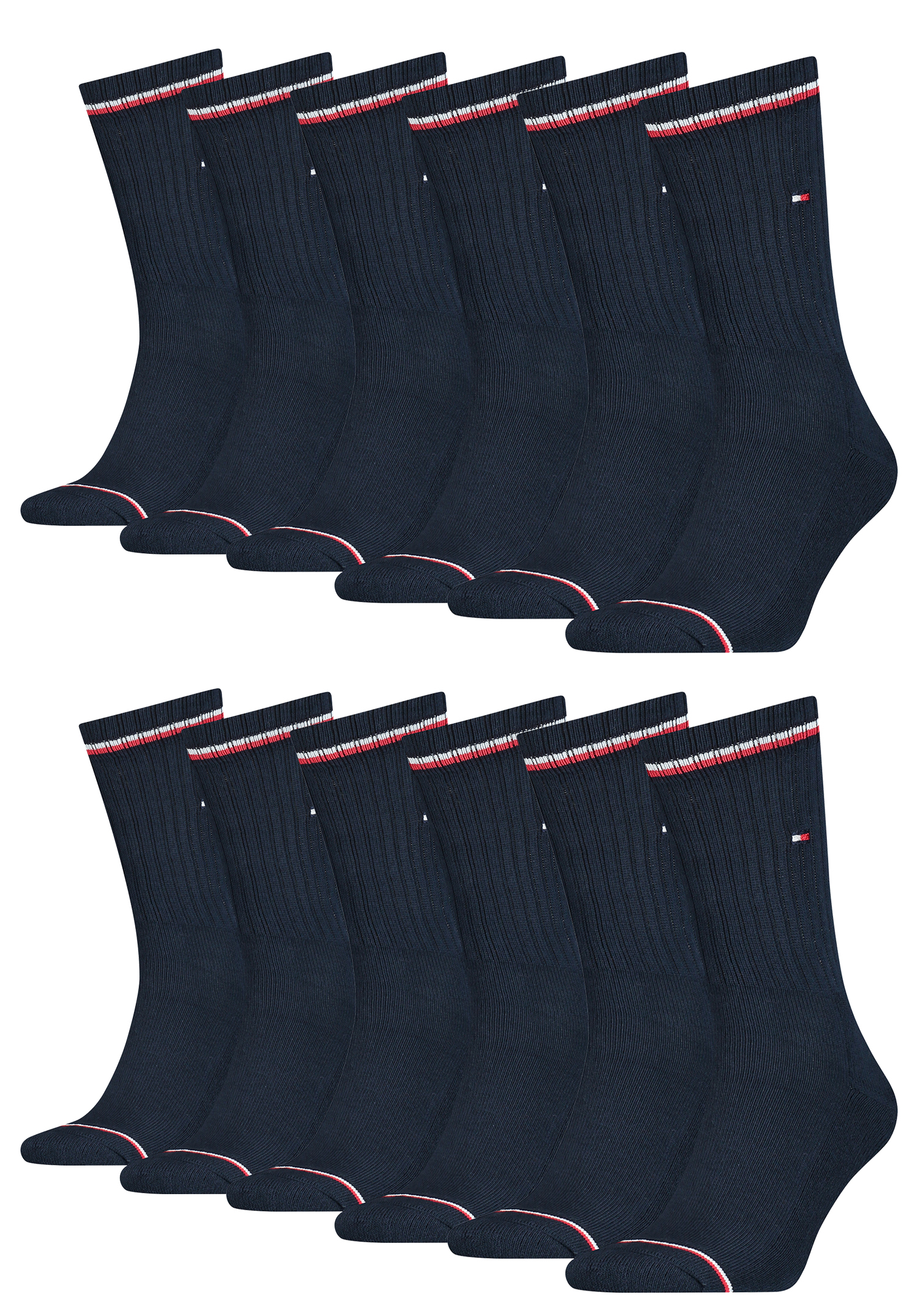 12 Paar TOMMY HILFIGER Herren ICONIC Socken Gr. 39 - 49 Tennis Socken von Tommy Hilfiger