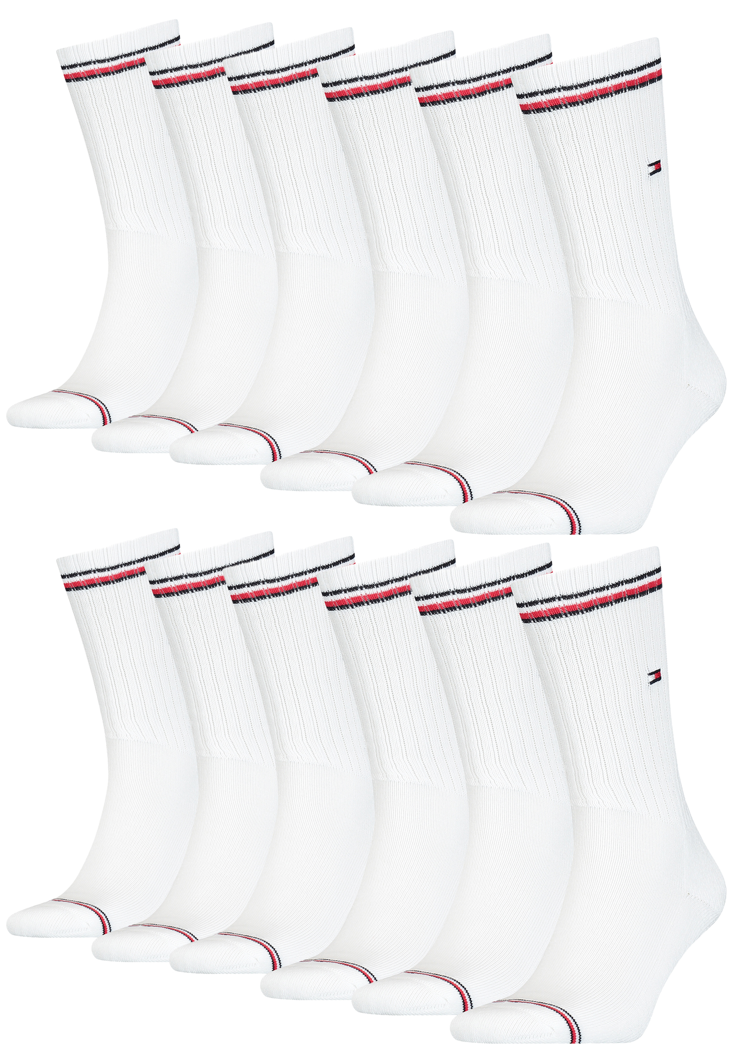 12 Paar TOMMY HILFIGER Herren ICONIC Socken Gr. 39 - 49 Tennis Socken von Tommy Hilfiger