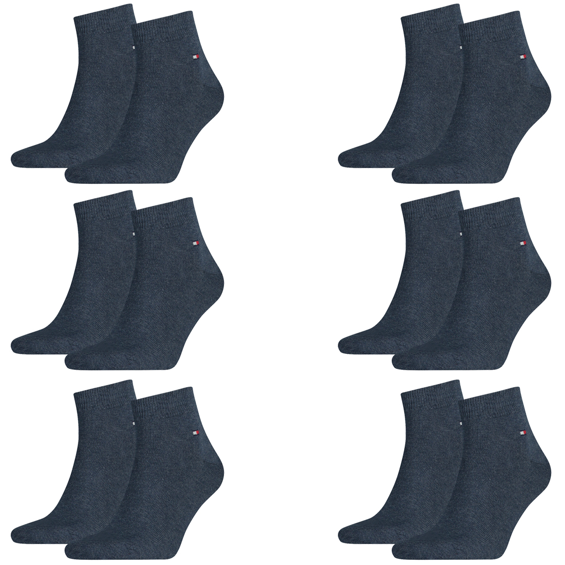 12 Paar TOMMY HILFIGER Quarter Socken Gr. 39 - 46 Herren Business Sneaker Socken von Tommy Hilfiger