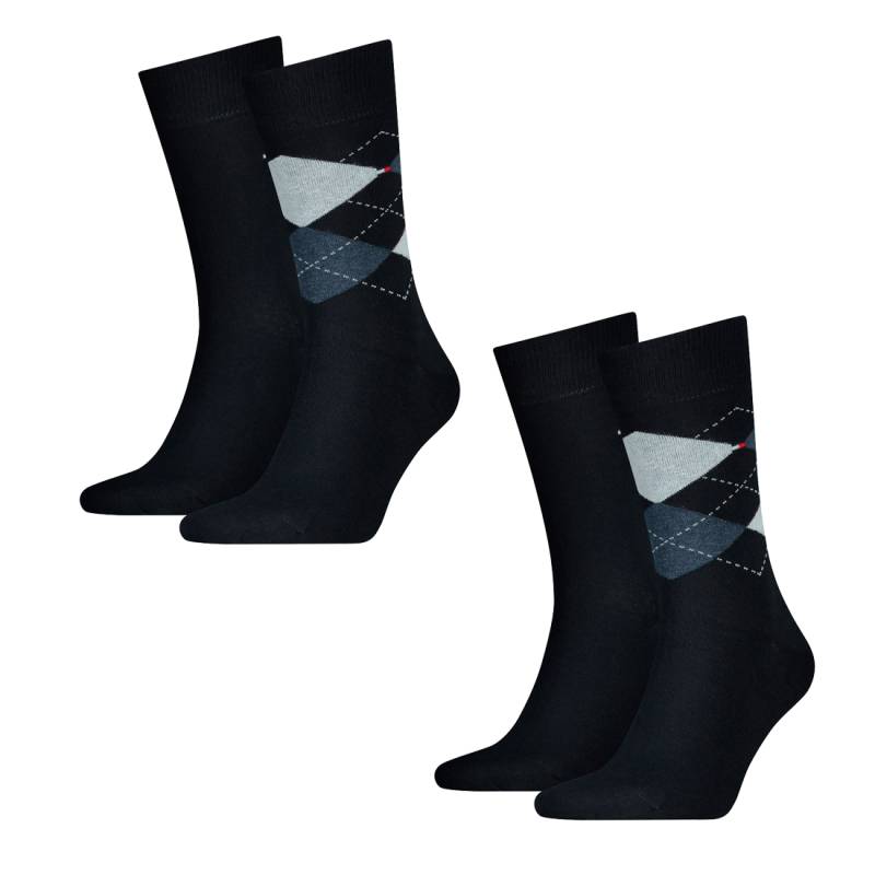 4 Paar TOMMY HILFIGER CHECK Socken Gr. 39 - 46 Herren Business Sneaker Socken von Tommy Hilfiger