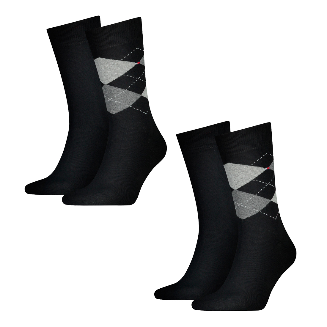 4 Paar TOMMY HILFIGER CHECK Socken Gr. 39 - 46 Herren Business Sneaker Socken von Tommy Hilfiger