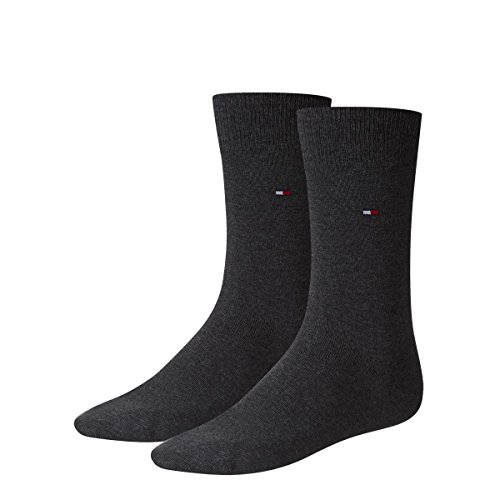 Tommy Hilfiger 4 Paar Herren Classic Socken Gr. 39-49 Business Sneaker Socken, Farbe:030 - anthracite melange, Bekleidungsgröße:L von Tommy Hilfiger