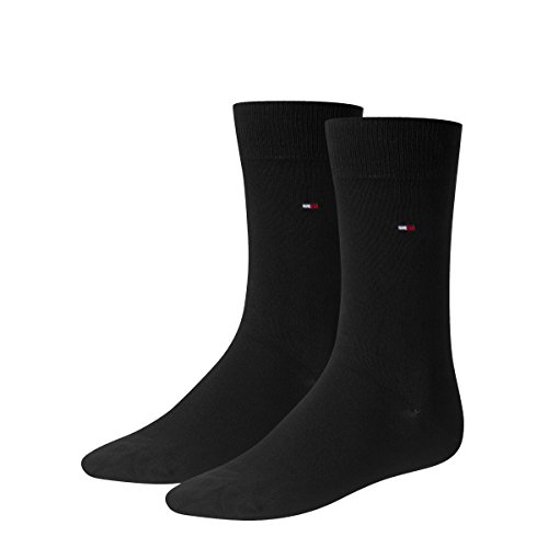 Tommy Hilfiger 4 Paar Herren Classic Socken Gr. 39-49 Business Sneaker Socken, Farbe:200 - black, Bekleidungsgröße:XL von Tommy Hilfiger