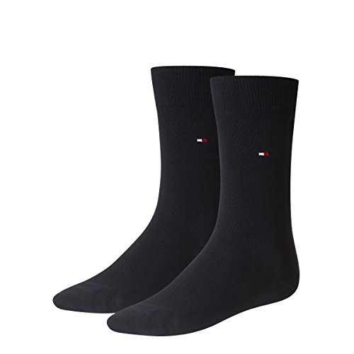 Tommy Hilfiger 4 Paar Herren Classic Socken Gr. 39-49 Business Sneaker Socken, Farbe:322 - dark navy, Bekleidungsgröße:M von Tommy Hilfiger