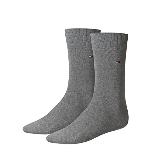 Tommy Hilfiger 4 Paar Herren Classic Socken Gr. 39-49 Business Sneaker Socken, Farbe:758 - middle grey mélange, Bekleidungsgröße:M von Tommy Hilfiger