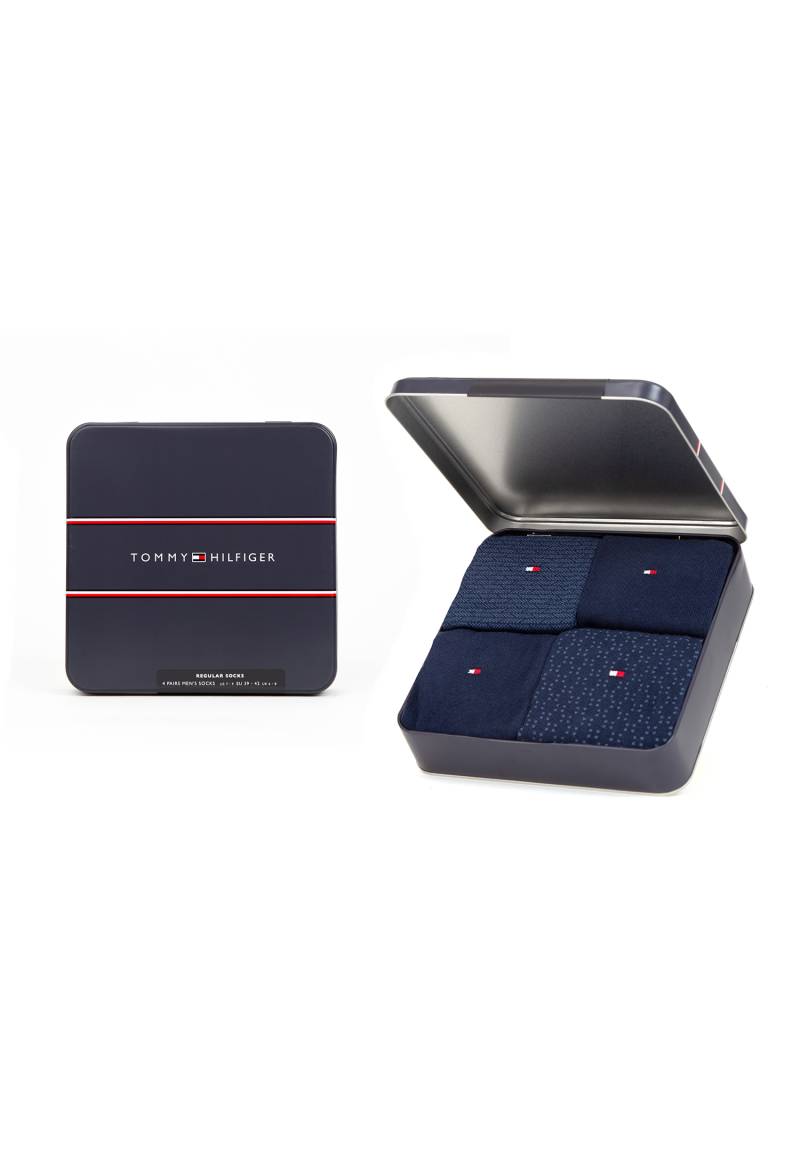 4 Paar Tommy Hilfiger Herren TH Men Giftbox Kniestrümpfe 4P Gr. 39 - 46 Business... von Tommy Hilfiger