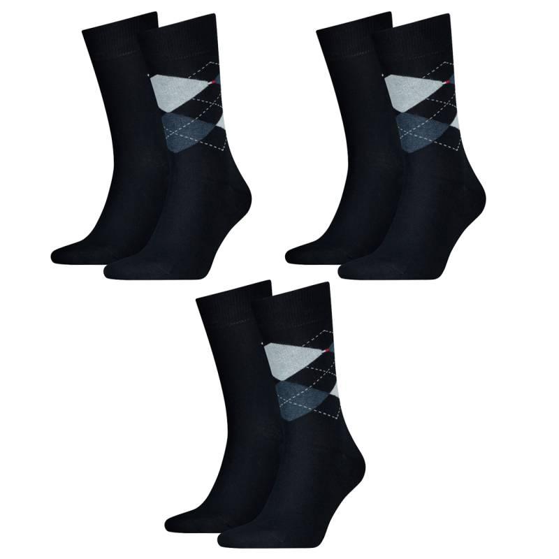 6 Paar TOMMY HILFIGER CHECK Socken Gr. 39 - 46 Herren Business Sneaker Socken von Tommy Hilfiger