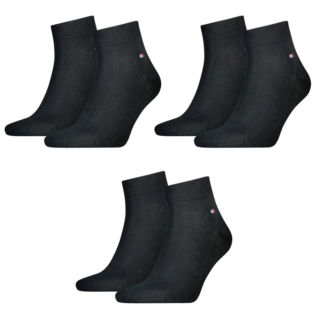 6 Paar TOMMY HILFIGER Quarter Socken Gr. 39 - 46 Herren Business Sneaker Socken von Tommy Hilfiger