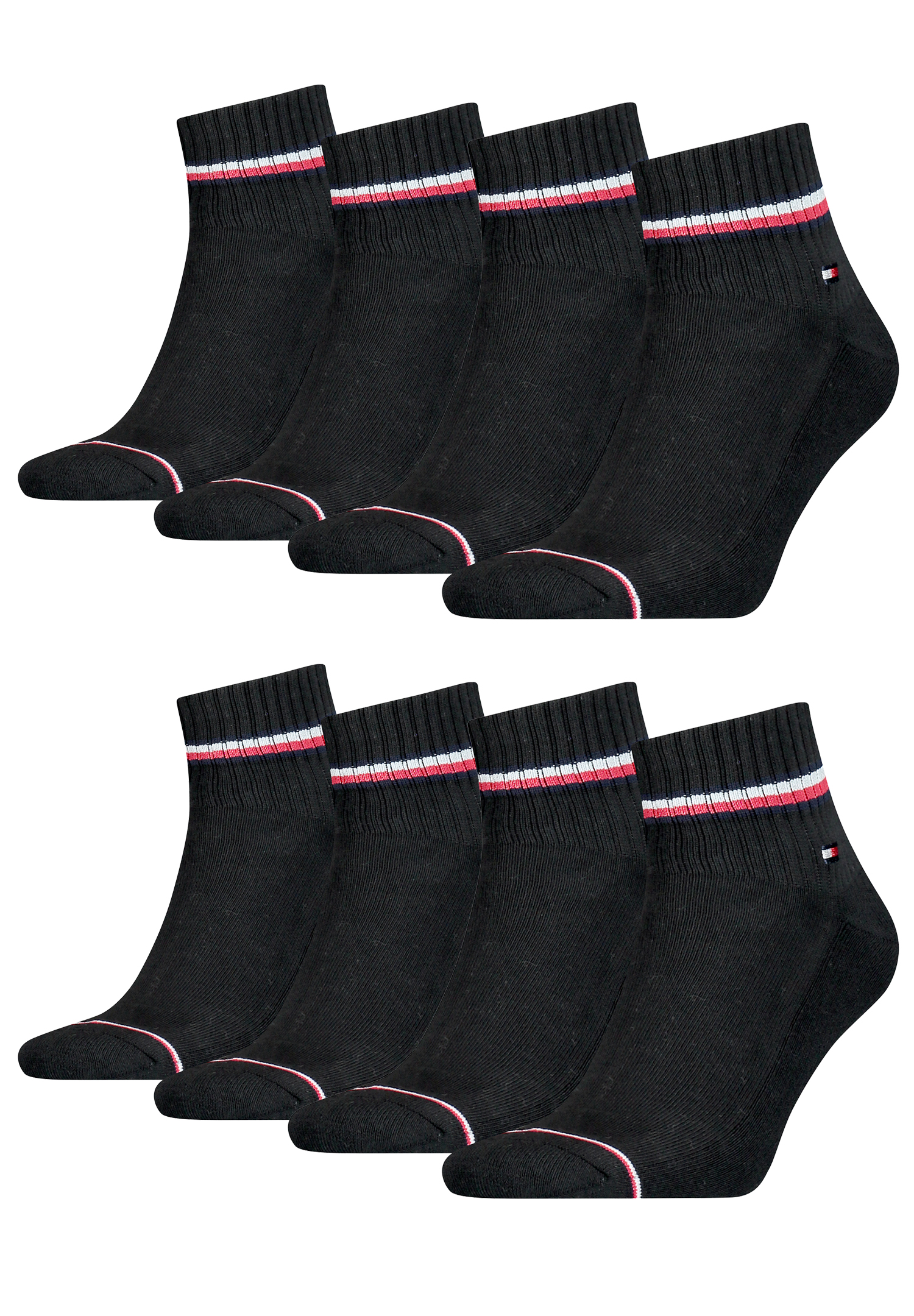 8 Paar TOMMY HILFIGER Herren ICONIC QUARTER Gr. 39 - 49 Sneaker Socken von Tommy Hilfiger