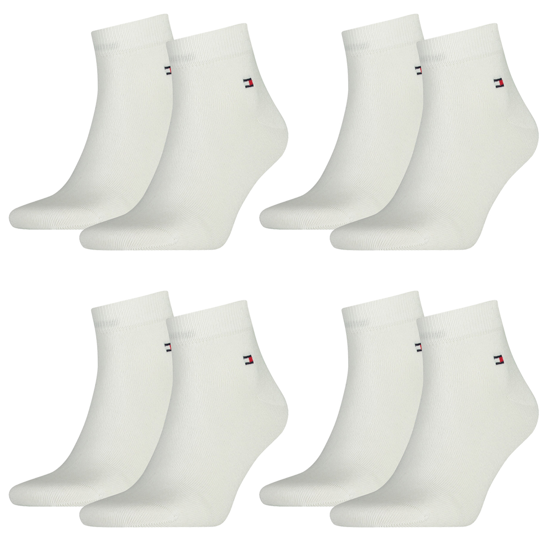 8 Paar TOMMY HILFIGER Quarter Socken Gr. 39 - 46 Herren Business Sneaker Socken von Tommy Hilfiger