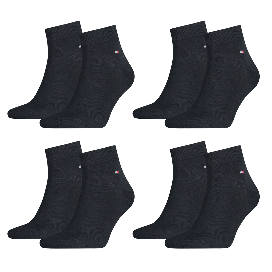 8 Paar TOMMY HILFIGER Quarter Socken Gr. 39 - 46 Herren Business Sneaker Socken von Tommy Hilfiger