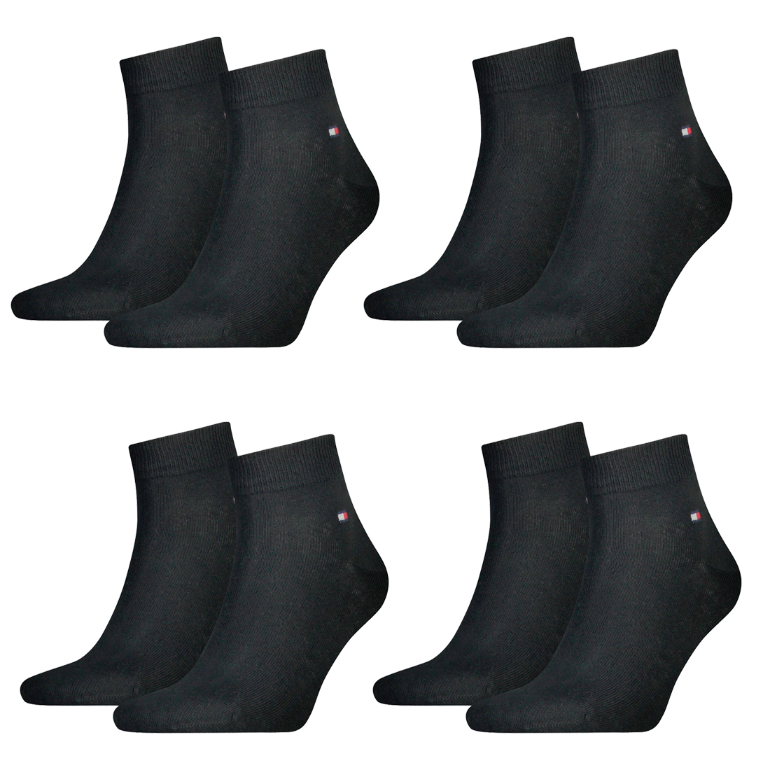 8 Paar TOMMY HILFIGER Quarter Socken Gr. 39 - 46 Herren Business Sneaker Socken von Tommy Hilfiger