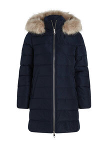 Damen Daunenmantel mit Kapuze HERITAGE DOWN TYRA COAT WITH FUR von Tommy Hilfiger