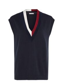 Damen Pullunder GLOBAL STRIPE SWEATER VEST von Tommy Hilfiger