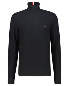 Herren Rollkragenpullover RECTANGULAR STRUCTURE Strickpullover aus BIO-Baumwolle von Tommy Hilfiger