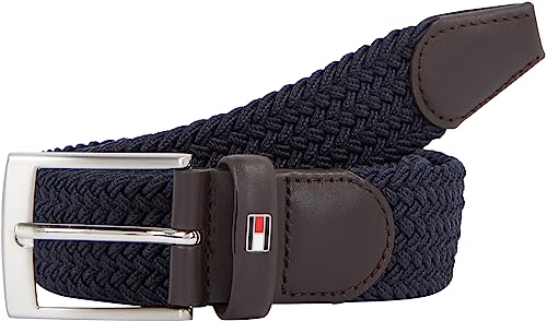 Tommy Hilfiger Herren Gürtel New Adan Belt 3.5 Stoffgürtel, Blau (Sky Captain), 90 von Tommy Hilfiger