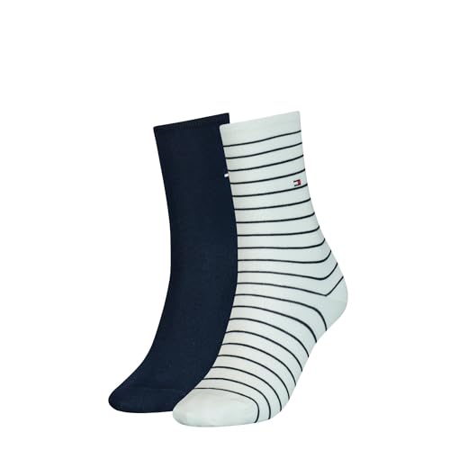 Tommy Hilfiger Small Stripe Damensocken Off Weiß - 35/38 von Tommy Hilfiger