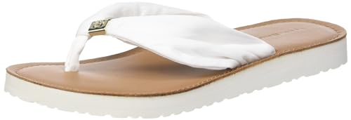 Tommy Hilfiger Damen Flip Flops Elevated Beach Sandal Zehentrenner, Weiß (Ecru), 36 von Tommy Hilfiger