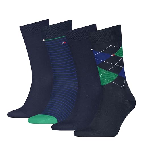 TH MEN SOCK 4P CHECK STRIPE DOT ECOM von Tommy Hilfiger
