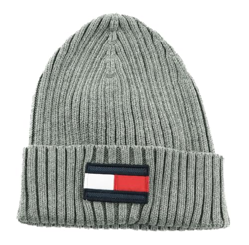 Tommy Hilfiger Mütze Big Flag Beanie Light Grey Heather grau von Tommy Hilfiger