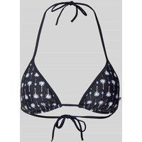 TOMMY HILFIGER Bikini-Oberteil mit Allover-Muster in Dunkelblau, Größe M von Tommy Hilfiger