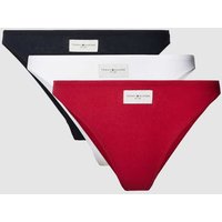 TOMMY HILFIGER Bikini-Slip mit Label-Patch Modell 'Established' im 3er-Pack in Weiss, Größe M von Tommy Hilfiger