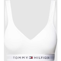 TOMMY HILFIGER Bralette mit Label-Print Modell 'ORIGINAL' in Weiss, Größe M von Tommy Hilfiger