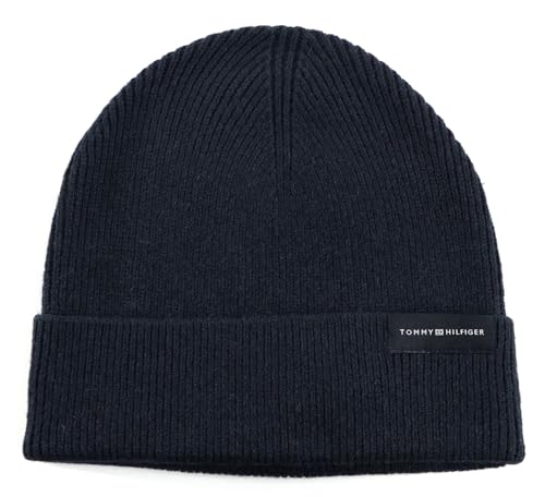 TOMMY HILFIGER Corporate Uptown Wool Beanie Space Blue von Tommy Hilfiger