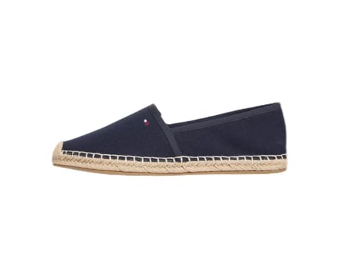 Tommy Hilfiger Damen Espadrilles Flag Canvas mit Logo, Blau (Space Blue), 40 von TOMMY HILFIGER