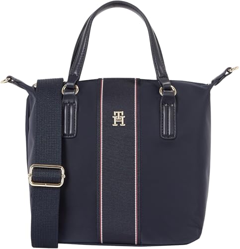 Tommy Hilfiger Damen Tote Bag Tasche Poppy Klein, Blau (Space Blue Corp), Einheitsgröße von TOMMY HILFIGER