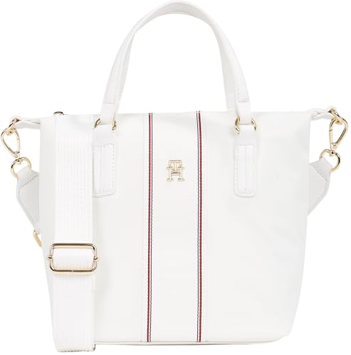 Tommy Hilfiger Damen Tote Bag Tasche Poppy Klein, Elfenbein (Ecru Corp), Einheitsgröße von TOMMY HILFIGER
