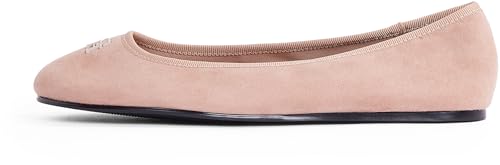 Tommy Hilfiger Damen Ballerinas Hardware aus Wildleder, Braun (Claystone), 40 von Tommy Hilfiger