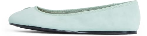Tommy Hilfiger Damen Ballerinas Hardware aus Wildleder, Türkis (Flora), 36 von Tommy Hilfiger