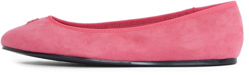 Tommy Hilfiger Damen Ballerinas Hardware aus Wildleder, Rosa (Hibiscus Pink), 38 von TOMMY HILFIGER