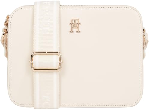 Tommy Hilfiger Damen Umhängetasche Logotape Camera Bag Breiter Tragegurt, Beige (Sugarcane), Einheitsgröße von Tommy Hilfiger