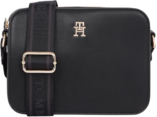 Tommy Hilfiger Damen Umhängetasche Logotape Camera Bag Breiter Tragegurt, Schwarz (Black), Einheitsgröße von Tommy Hilfiger