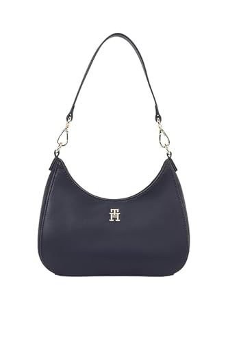 Tommy Hilfiger Damen Schultertasche Logotape mit Reißverschluss, Blau (Space Blue), Einheitsgröße von Tommy Hilfiger