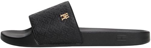 Tommy Hilfiger Damen Badeschuhe Monogram Elegant, Schwarz (Black), 38 von Tommy Hilfiger