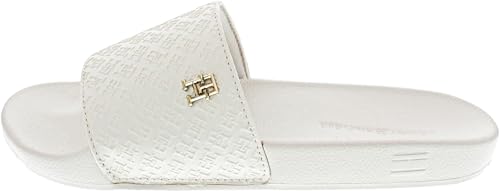 Tommy Hilfiger Damen Badeschuhe Monogram Elegant, Elfenbein (Ancient White), 36 von Tommy Hilfiger