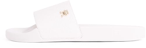 Tommy Hilfiger Monogram Poolside Pantolette Beige von Tommy Hilfiger