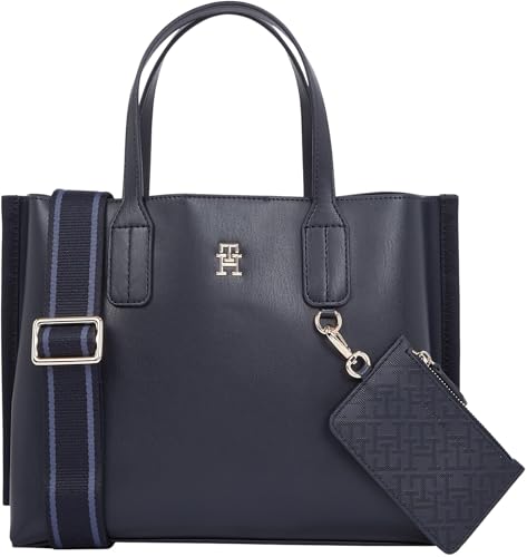 Tommy Hilfiger Damen Tote Bag Tasche Distinct Mini Klein, Blau (Space Blue), Einheitsgröße von Tommy Hilfiger