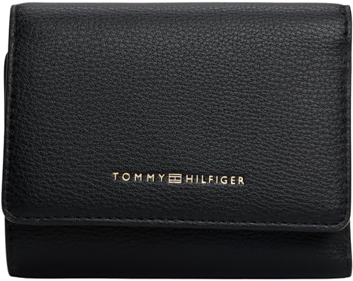 TOMMY HILFIGER Damen Th Flag Trifold Aw0aw17740 Dreifach gefaltete Brieftasche, Black (Black) von Tommy Hilfiger