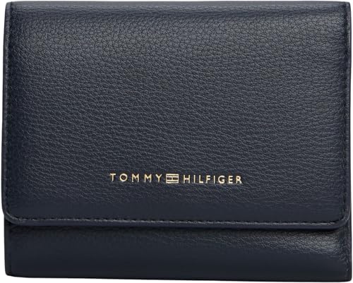 TOMMY HILFIGER Damen Th Flag Trifold Aw0aw17740 Dreifach gefaltete Brieftasche, Blue (Space Blue) von Tommy Hilfiger