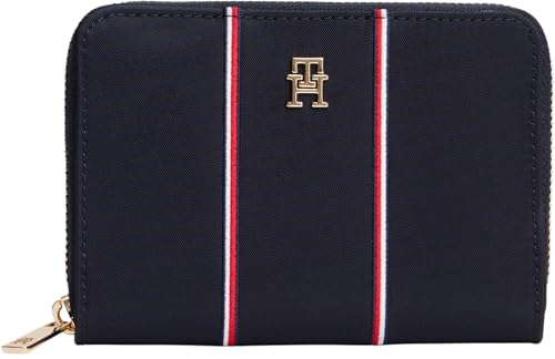 TOMMY HILFIGER Damen Th Icon Med Za Nylon Aw0aw17953 Geldbörse mit umlaufendem Reißverschluss, Blue (Blue Corp) von Tommy Hilfiger