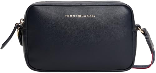 TOMMY HILFIGER Damen Th Logotape Camera Bag Aw0aw17689 Crossover, Blue (Space Blue) von Tommy Hilfiger