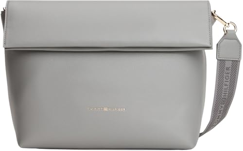 TOMMY HILFIGER Damen Th Logotape Med Aw0aw17692 Crossover, Grey (Universal Grey) von Tommy Hilfiger