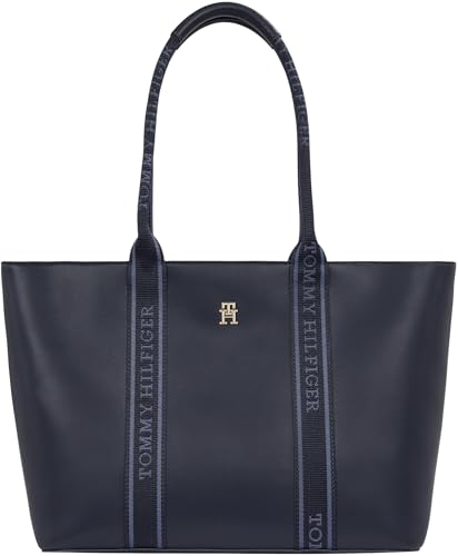 Tommy Hilfiger Damen Tote Bag Tasche mit Logo, Blau (Space Blue), Einheitsgröße von Tommy Hilfiger