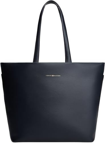 TOMMY HILFIGER Damen Th Logotape Tote Aw0aw17693, Einheitsgröße, Blau (Space Blue), One Size von Tommy Hilfiger