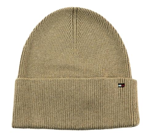 TOMMY HILFIGER Essential Flag Beanie Countryside Khaki von Tommy Hilfiger