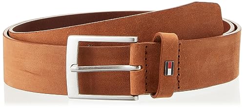 Tommy Hilfiger Herren Gürtel Adan 3,5 cm Nubuck Ledergürtel, Braun (Cognac), 110 von Tommy Hilfiger